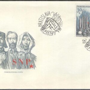Tjeckoslovakien – FDC 1979-08-29 – Slovakiska folkupproret 35 år, par kpl