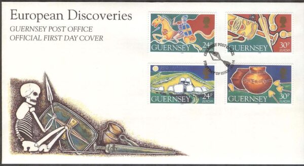 Guernsey - FDC 1994-02-18 - Europa CEPT 1994 Uppfinningar & Upptäckter, 4 kpl