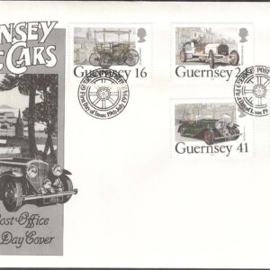 Guernsey – FDC 1994-07-19 – Bilar bla Peugeot Type 3 1894, 5 kpl