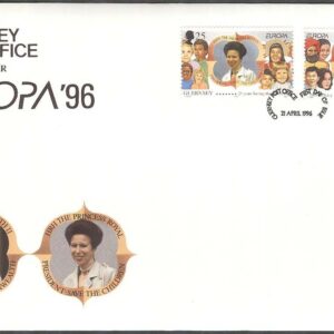 Guernsey – FDC 1996-04-21 – Europa CEPT 1996 Berömda Kvinnor, 2 kpl