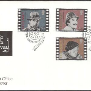 Guernsey – FDC 1996-11-06 – Bio på Guernsey 100 år bla Peter Sellers, 5 kpl