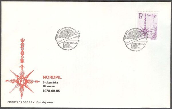 Sverige - FDC 1978-09-05 - Norrpil, 1 kpl Vinjett 1