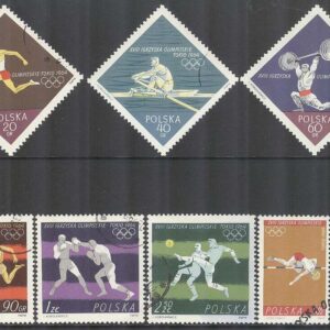 Polen – M 1514-1521 OS i Tokyo 1964 bla Fotboll, 8 kpl