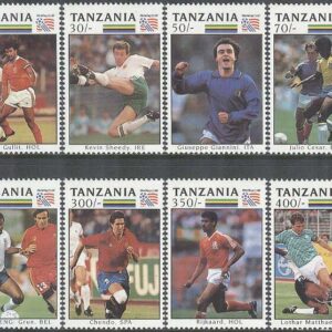 Tanzania – M 1806-1813 VM i Fotboll i USA 1994 bla Ruud Gullit, 8 kpl **