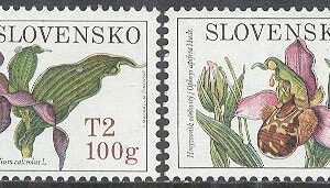 Slovakien – M  590-591 Blommor – Orkidéer – Miljöskydd, 2 kpl **