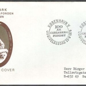 Danmark – FDC 1976-09-23 – Carlsbergsfonden100 år, 1 kpl Vinjett 1 Adressat