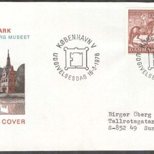 Danmark – FDC 1978-03-16 – Frederiksborgsmuseet 100 år, 2 kpl Vinjett 1 Adressat