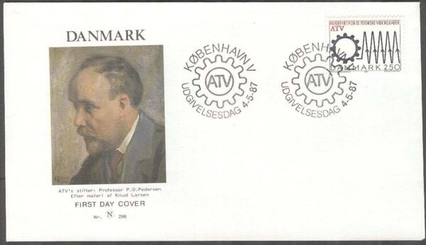 Danmark - FDC 1987-05-04 - Tekniska vetenskaper, 1 kpl Vinjett 3