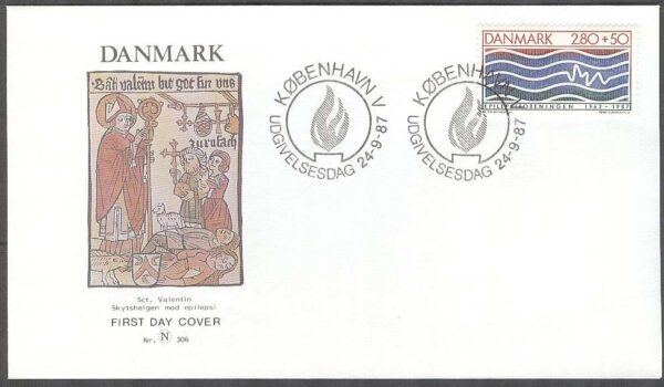 Danmark - FDC 1987-09-24 - Epilepsiföreningen 25 år, 1 kpl Vinjett 2