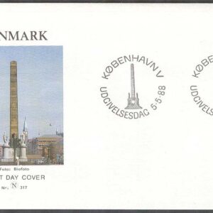 Danmark – FDC 1988-05-05 – Stavnsbåndets upphävande – Hästar, 1 kpl Vinjett 2