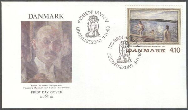 Danmark - FDC 1988-11-03 - Dansk målarkonst, 2 kpl Vinjett 2-3