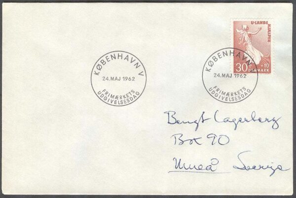 Danmark - FDC 1962-05-24 - U-landshjälpen, 1 kpl Adressat