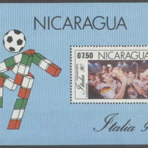 Nicaragua – M BL 194 VM i Fotboll i Italien 1990 III Tyskland vinnare, Block **