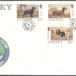 Jersey – FDC 1988-03-02 – Hundar – Huduppfödningsförbundet 100 år, 5 kpl