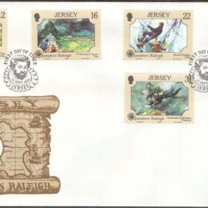 Jersey – FDC 1988-09-27 – Fartyg – Forskningsresa – Operation Raleigh, 6 kpl