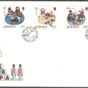 Jersey – FDC 1989-04-25 – Europa CEPT 1989 Barnlekar, 4 kpl