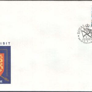 Jersey – FDC 1989-05-25 – Drottning Elisabeth II på besök, Hamnen St Helier,  1 kpl