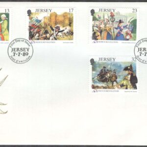 Jersey – FDC 1989-07-07 – Franska revolutionen 200 år – Uniformer, 6 kpl