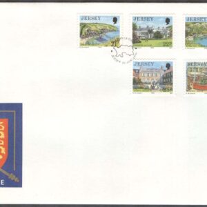 Jersey – FDC 1990-01-16 – Vyer från Jersey – Landskap & Byggnader, 7 kpl