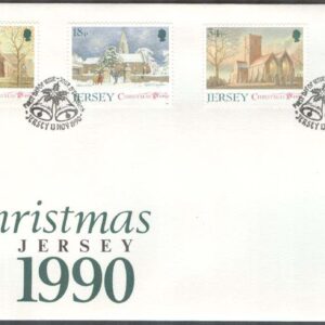 Jersey – FDC 1990-11-13 – Jul 1990 – Kyrkor bla St. John, 4 kpl