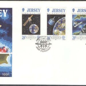 Jersey – FDC 1991-03-19 – Europa CEPT 1991 Europa i Rymdåldern, 4 kpl