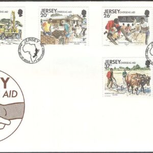 Jersey – FDC 1991-09-03 – Hjälp i Utlandet – Medicin – Oxar, 6 kpl