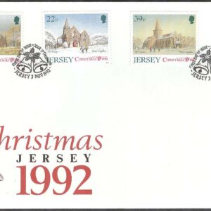 Jersey – FDC 1992-11-03 – Jul 1992 – Kyrkor III, 4 kpl