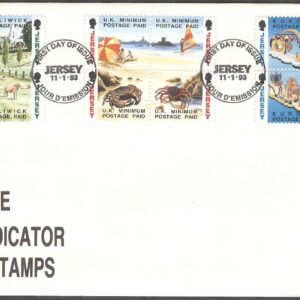 Jersey – FDC 1993-01-11 – Motiv från Jersey, 3 st 4-Block 12 kpl