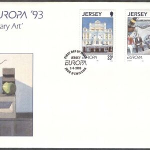 Jersey – FDC 1993-04-01 – Europa CEPT 1993 Konst, 3 kpl