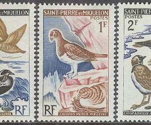 St. Pierre & Miquelon – M  398-400 Fåglar bla Ejdrar, 3 olika **
