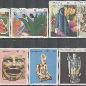 Panama – M 1125-1133 OS i Mexiko 1986 – Samtida konst, 9 kpl **