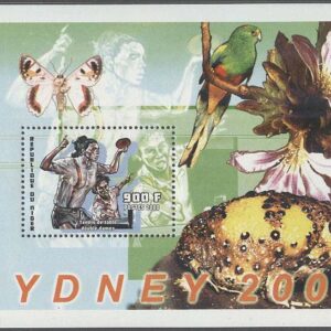 Niger – M BL 130 OS i Sydney 2000 Bordtennis Damer – Fjäril – Fågel, Block **