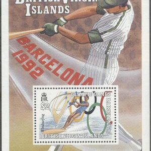 British Virgin Islands – M BL  66 OS i Barcelona 1992 Vindsurfing – Baseball, Block **