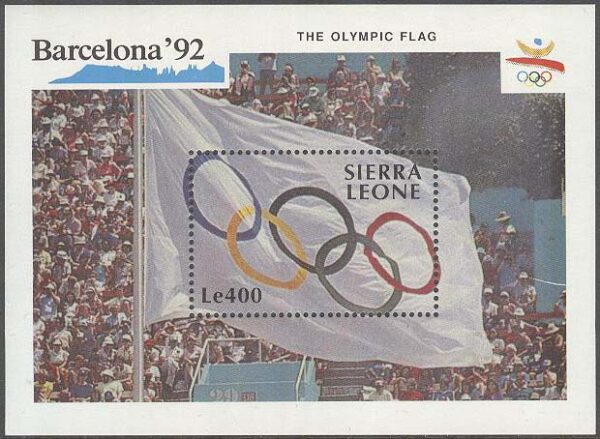 Sierra Leone - M BL 138 OS i Barcelona 1992 OS flaggan, Block **