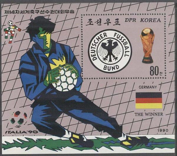 Nordkorea - M BL 256 VM i Fotboll i Italien 1990 - Tyskland Segrare, Block **