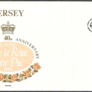 Jersey – FDC 1993-06-02 – Kröning av Drottning Elisabeth II 40 år, 1 kpl