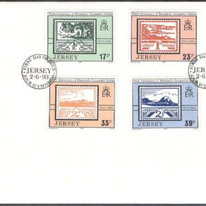 Jersey – FDC 1993-06-02 – Frimärksutgivning av Tysk besittning 50 år, 6 kpl