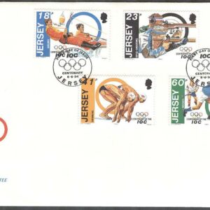 Jersey – FDC 1994-06-06 – Sport – Olympiska kommittén IOC 100 år, 5 kpl