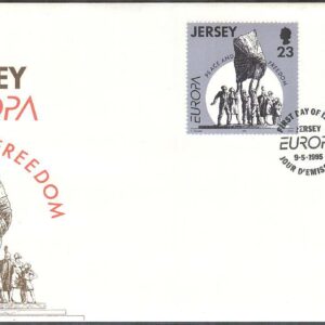 Jersey – FDC 1995-05-09 – Europa CEPT 1995 Fred & Frihet, 2 kpl