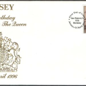 Jersey – FDC 1996-04-21 – Drottning Elisabeth II 70 år, 1 kpl