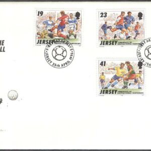 Jersey – FDC 1996-04-25 – EM i Fotboll i England 1996, 5 kpl