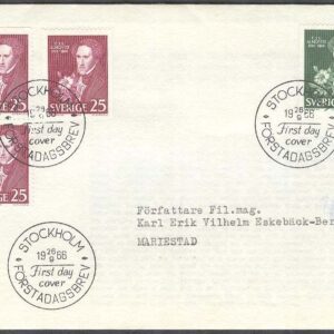 Sverige – FDC 1966-09-26 – CJL Almquist, 4 kpl Adressat Se beskrivning