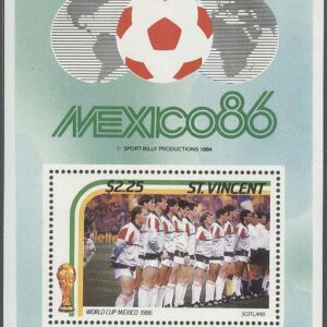 St. Vincent – M BL  36 VM i Fotboll i Mexiko 1986 – Skottland, Block **