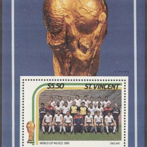 St. Vincent – M BL  38 VM i Fotboll i Mexiko 1986 – England, Block **