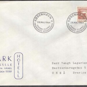 Danmark – FDC 1964-05-28 – Gränsföreningen, 1 kpl Adressat Park Hotell Lycksele