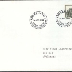 Danmark – FDC 1966-11-24 – Naturskyddet, 1 kpl Adressat