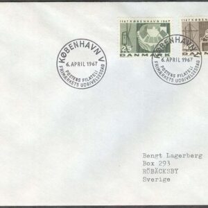 Danmark – FDC 1967-04-06 – Köpenhamn 800 år, 2 kpl Adressat