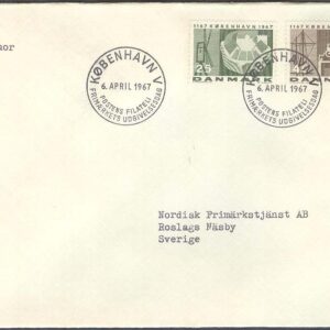 Danmark – FDC 1967-04-06 – Köpenhamn 800 år, 2 kpl Adressat