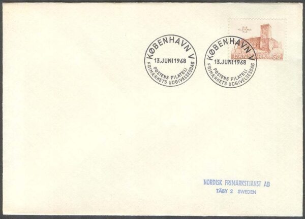 Danmark - FDC 1968-06-13 - Koldingshus 700 år, 1 kpl Adressat