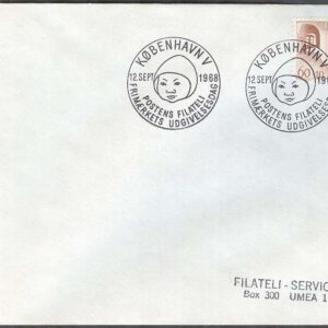 Danmark – FDC 1968-09-12 – Grönländska Barnhjälpen, 1 kpl Adressat